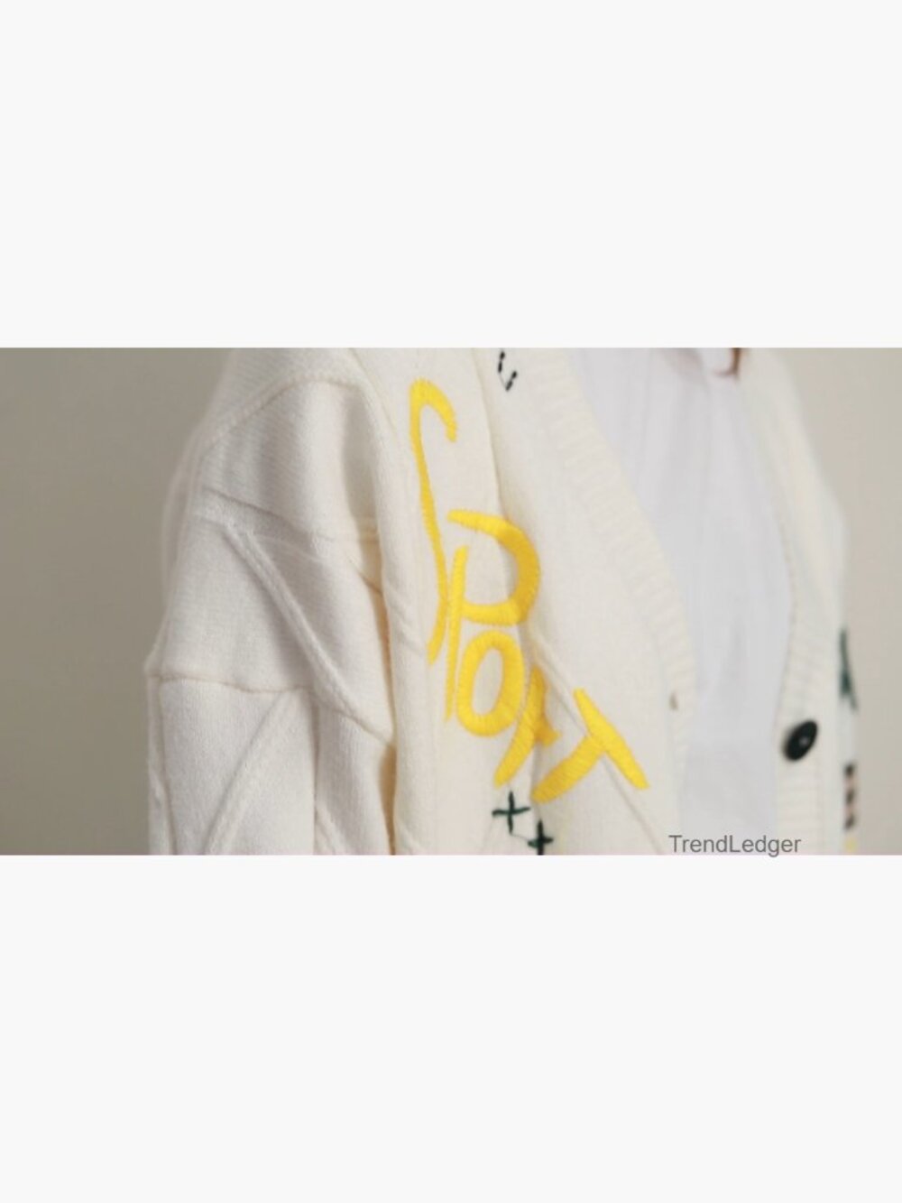 Cable Knit Long Sleeve Open Front Cardigan Sweater V-Neck Button Down - Picture 7 of 7